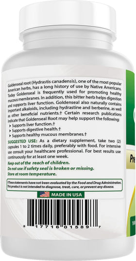 Racine de Goldenseal 570 mg Best Naturals en usage quotidien