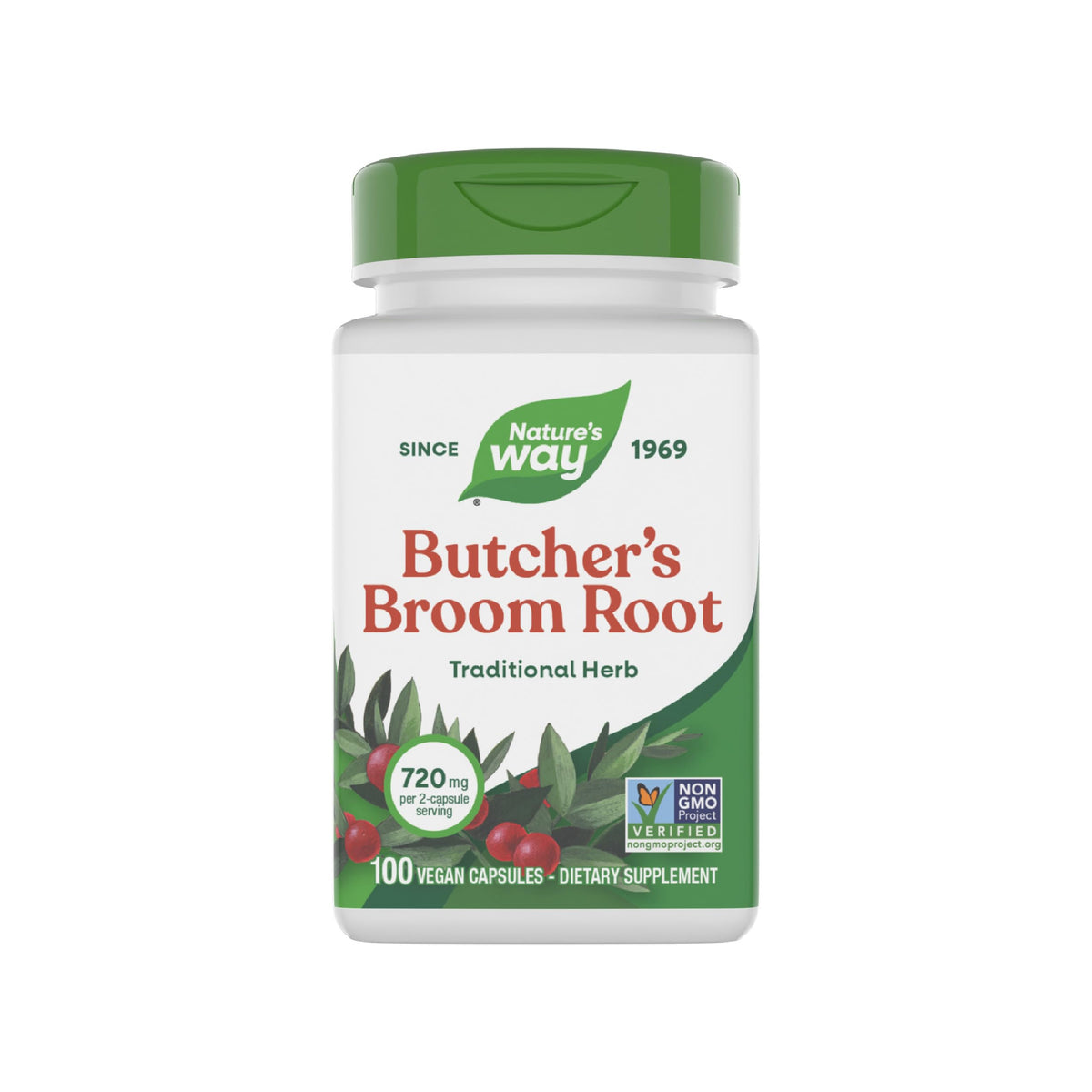 Racine de Rameau de Boucher Nature's Way 720 mg 100 gélules - vue avant