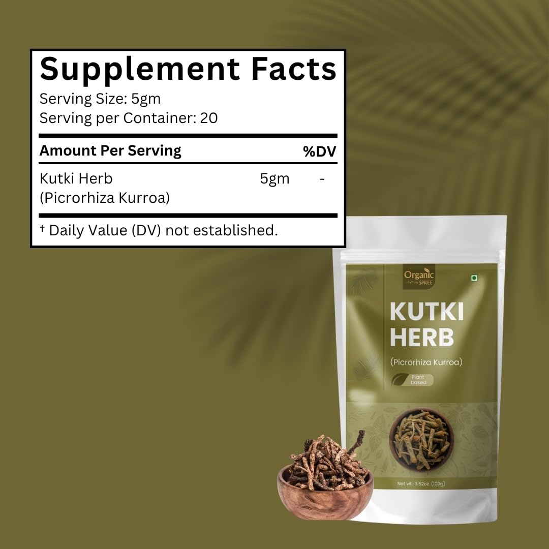 Racine Kutki ORGANIC SPREE 100g avec d'autres herbes