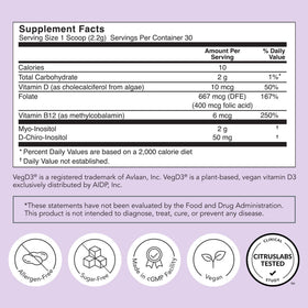 Rael Inositol en Poudre 30 Servings - mélange dans un shaker