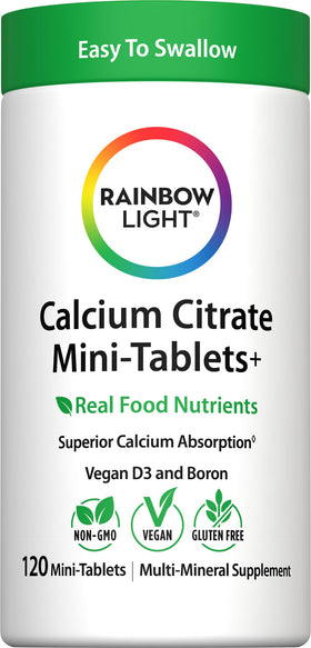 Rainbow Light Calcium Citrate 120 mini-tablettes vu de face