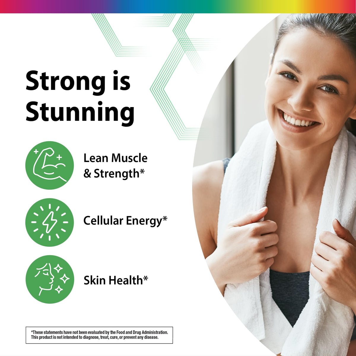 Rainbow Light Creatine + Multi Collagen 385g en poudre dans un verre