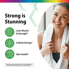 Rainbow Light Creatine + Multi Collagen 385g en poudre dans un verre