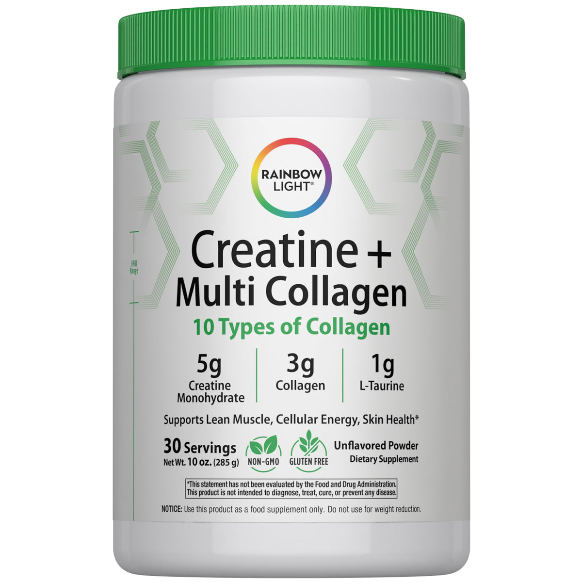 Rainbow Light Creatine + Multi Collagen 385g vue avant