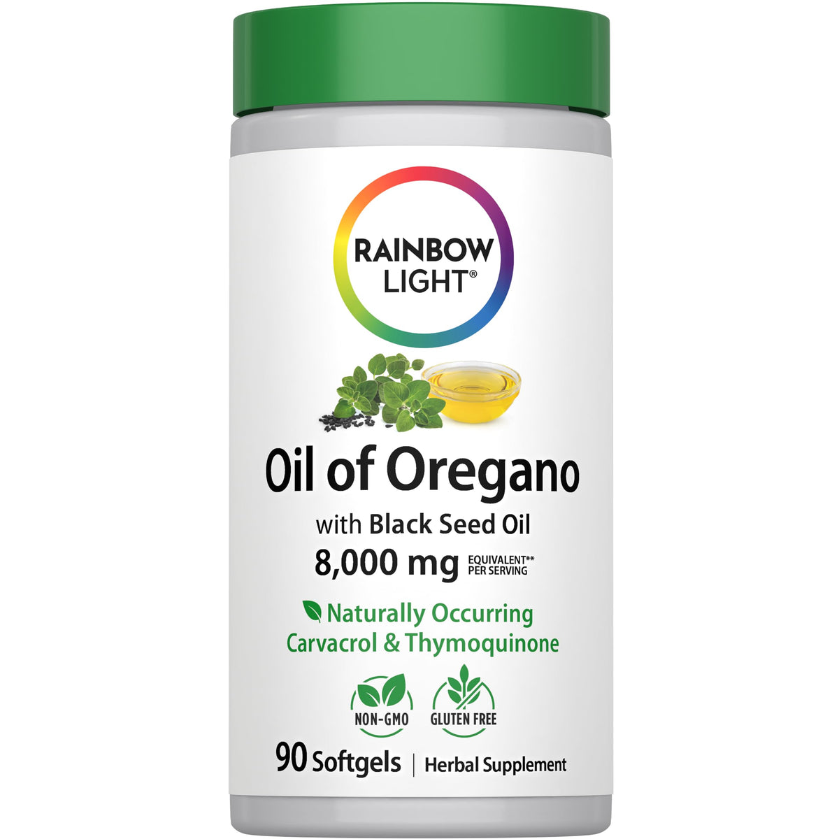 Rainbow Light Huile d'Origan 90 gélules vue avant