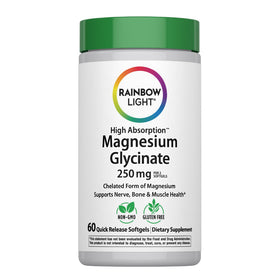 Rainbow Light Magnésium Glycinate 250 mg 60 gélules vue de face