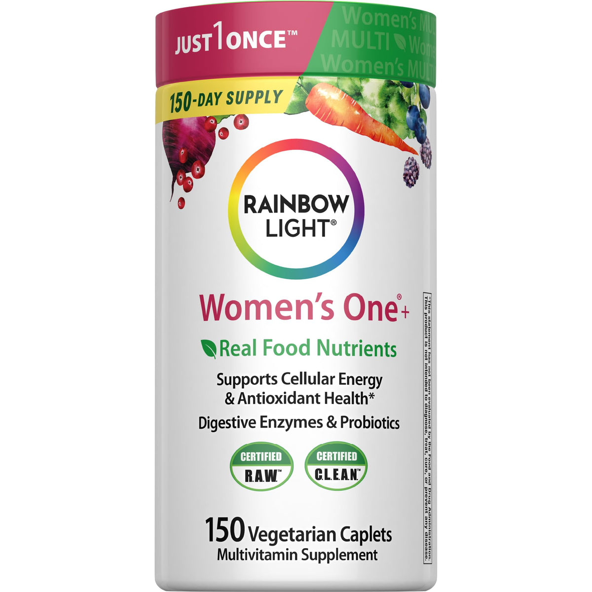 Rainbow Light Multivitamin One+ Femme 150 comprimés, vue avant