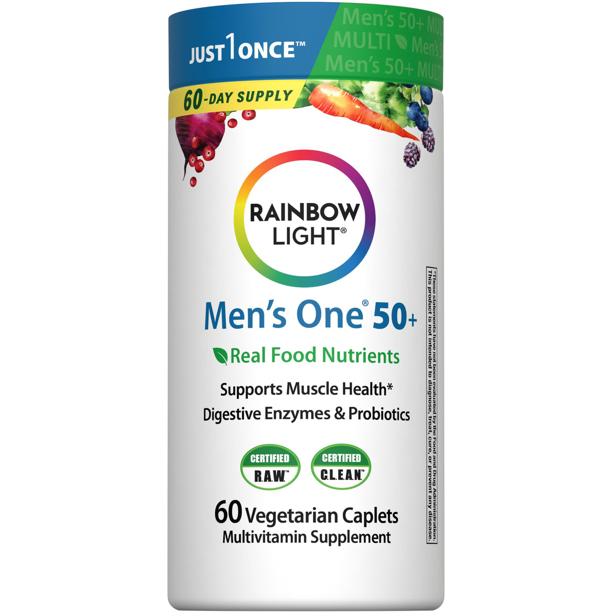Rainbow Light Multivitamine One 50+ 60 comprimés végétariens vue de face