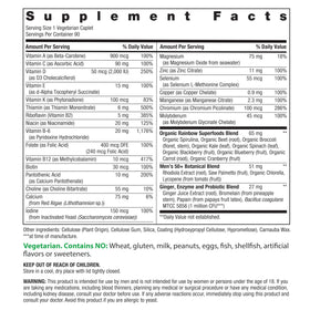 Rainbow Light Multivitamine pour Hommes 50+ comprimés à l'intérieur de l'emballage