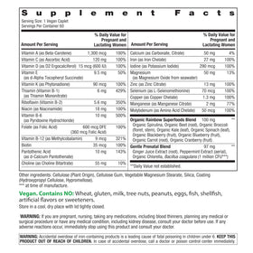 Rainbow Light Multivitamine Prénatale One+ 60 comprimés emballage