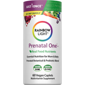 Rainbow Light Multivitamine Prénatale One+ 60 comprimés vue de face