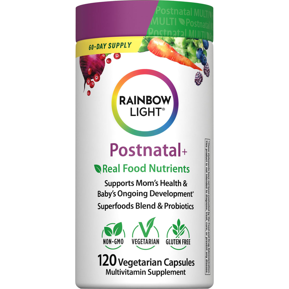 Rainbow Light Multivitamines Postnatales 120 capsules vue avant