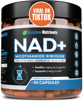 Rainbow Nutrients Complément Alimentaire NAD+ 90 Capsules vue de face