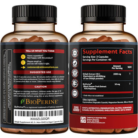 Rainbow Nutrients Shilajit 30:1 capsules en lifestyle avec un verre d'eau