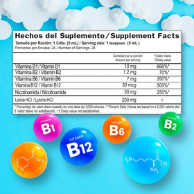 Rangel Gelnorex Sirop de Vitamine B 4oz arrière
