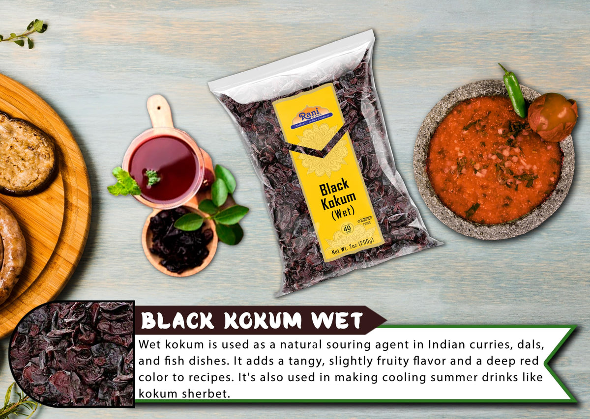 Rani Black Kokum 200g dans un bol avec eau chaude