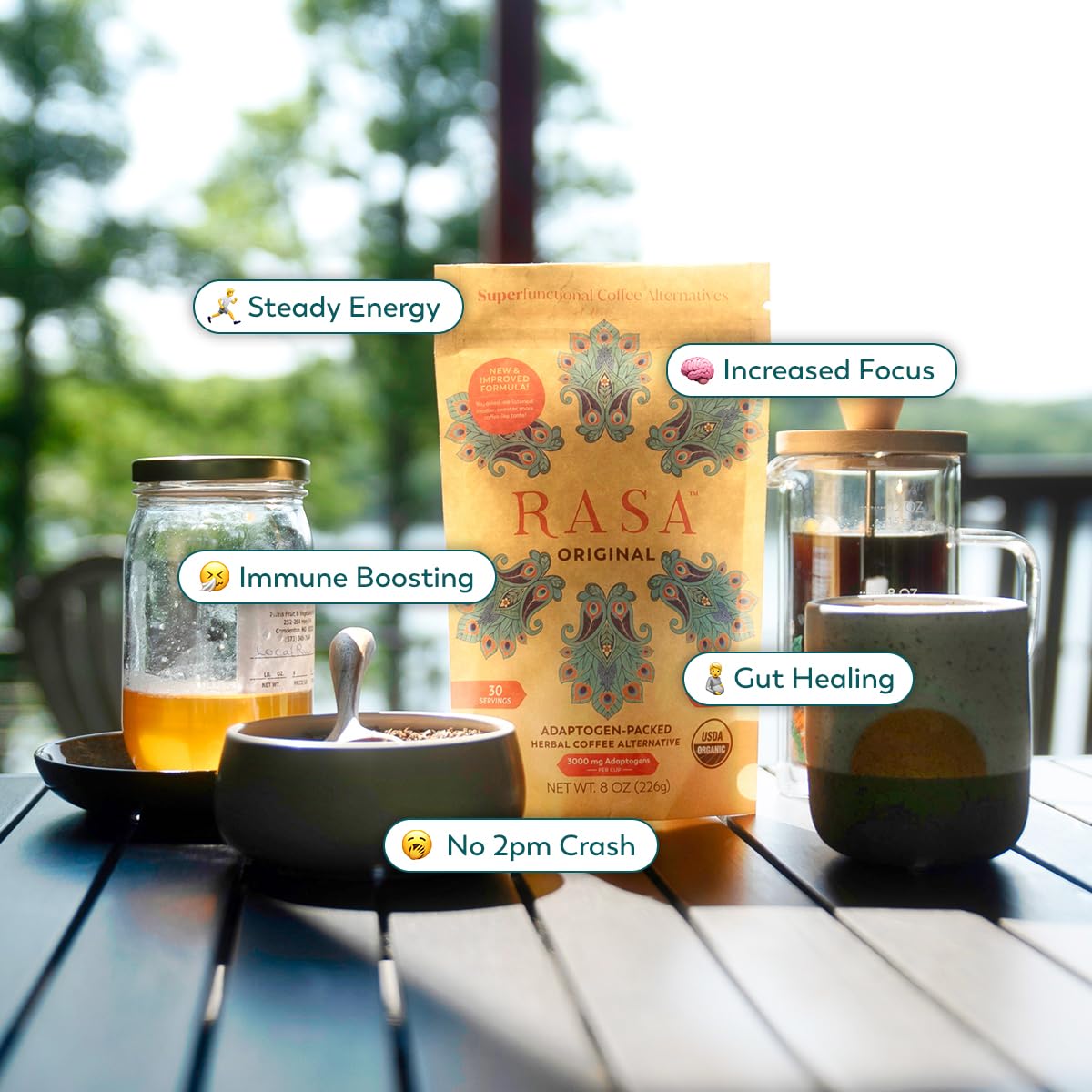 Rasa Koffee Alternative au Café Adaptogène AIP 240g - mélange d'herbes