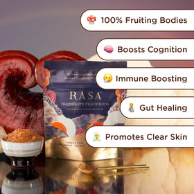 Rasa Koffee Magnificent Mushrooms Poudre d'Extrait de Champignon mélange dans un smoothie