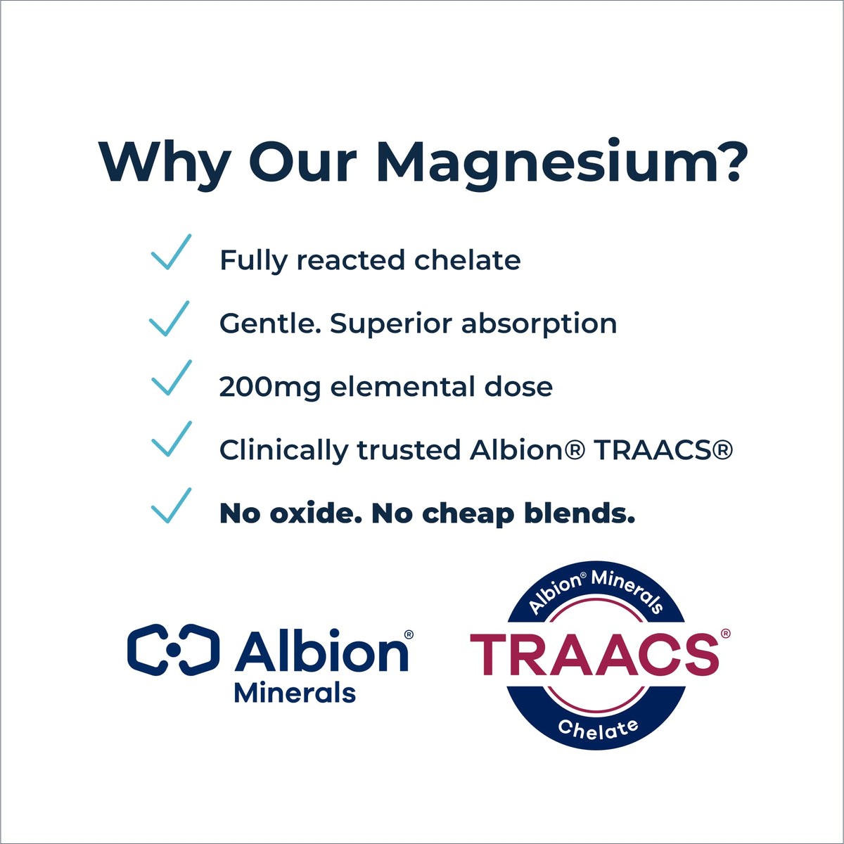 Rational Nutrition Magnésium Bisglycinate Chélate 200mg - étiquette détaillée