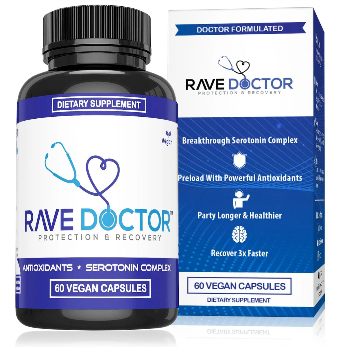 Rave Doctor 5 HTP complément alimentaire en capsules véganes