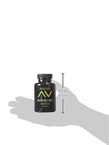 RaveAid Complément Alimentaire 60 Capsules - Capsules dans une main