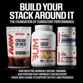 RAW Creatine Monohydrate Poudre Framboise Bleue 284g avec une cuillère doseuse