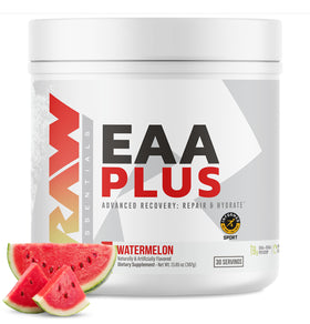 RAW EAA Plus Poudre d'Amino Acides Saveur Pastèque 540g vue avant