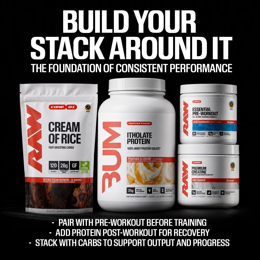 RAW Nutrition Creatine Monohydrate Poudre Fruit Punch 272g étiquette