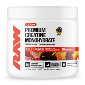RAW Nutrition Creatine Monohydrate Poudre Fruit Punch 272g vue avant