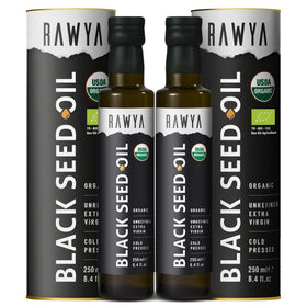RAWYA Huile de Nigelle 250 ml bouteille en verre vue de face