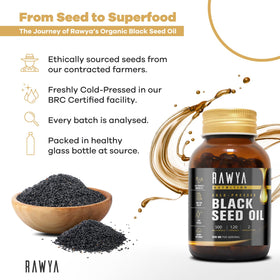 RAWYA huile de nigelle sur fond neutre