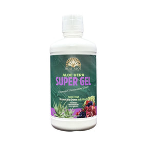 Real Aloe Gel Super Juice 946ml avec une cuillère de mesure