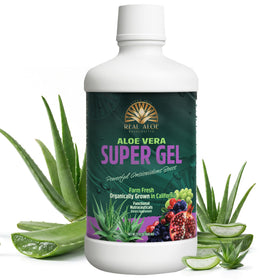 Real Aloe Gel Super Juice 946ml bouteille vue de face