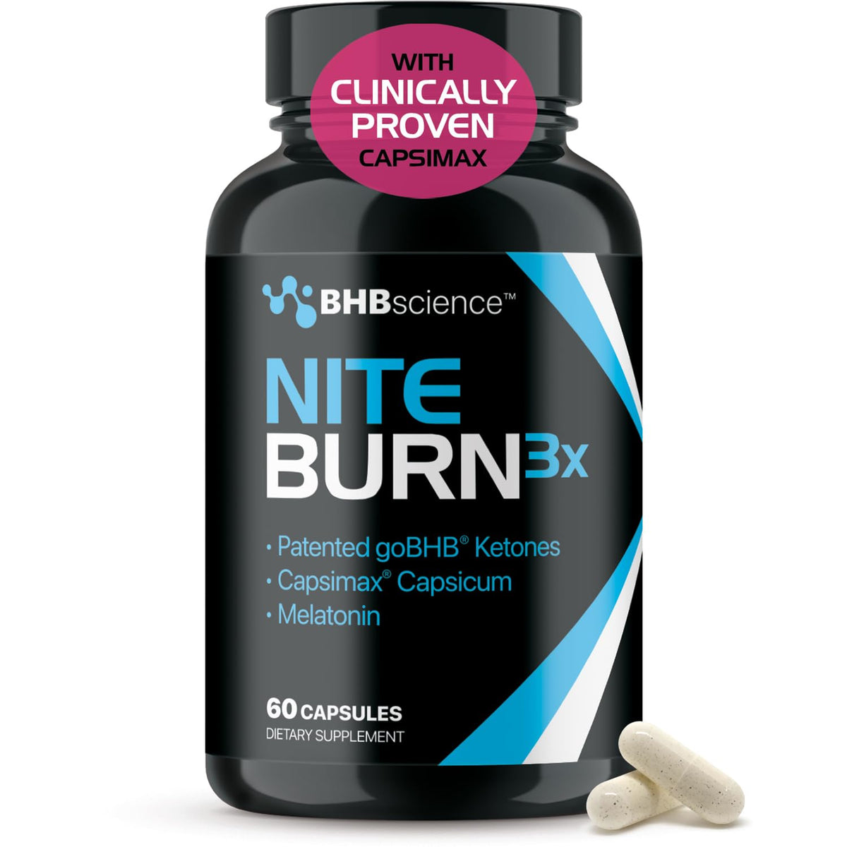 Real Ketones Nuit BHB 60 gélules vue avant