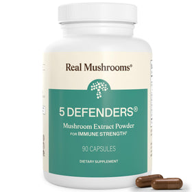 Real Mushrooms Complex de 5 Champignons 90 Capsules vue de face