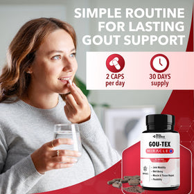 Real Science Gou-Tex 60 capsules dans la main d'un utilisateur