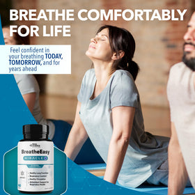 Real Science Nutrition BreatheEasy capsules on a wooden table
