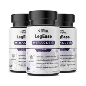 Real Science Nutrition LegEase Miracle boîte vue de face avec 90 capsules