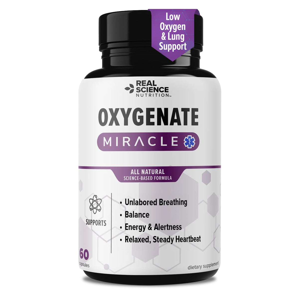 Real Science Nutrition Oxygenate Miracle 60 Caps vue de face