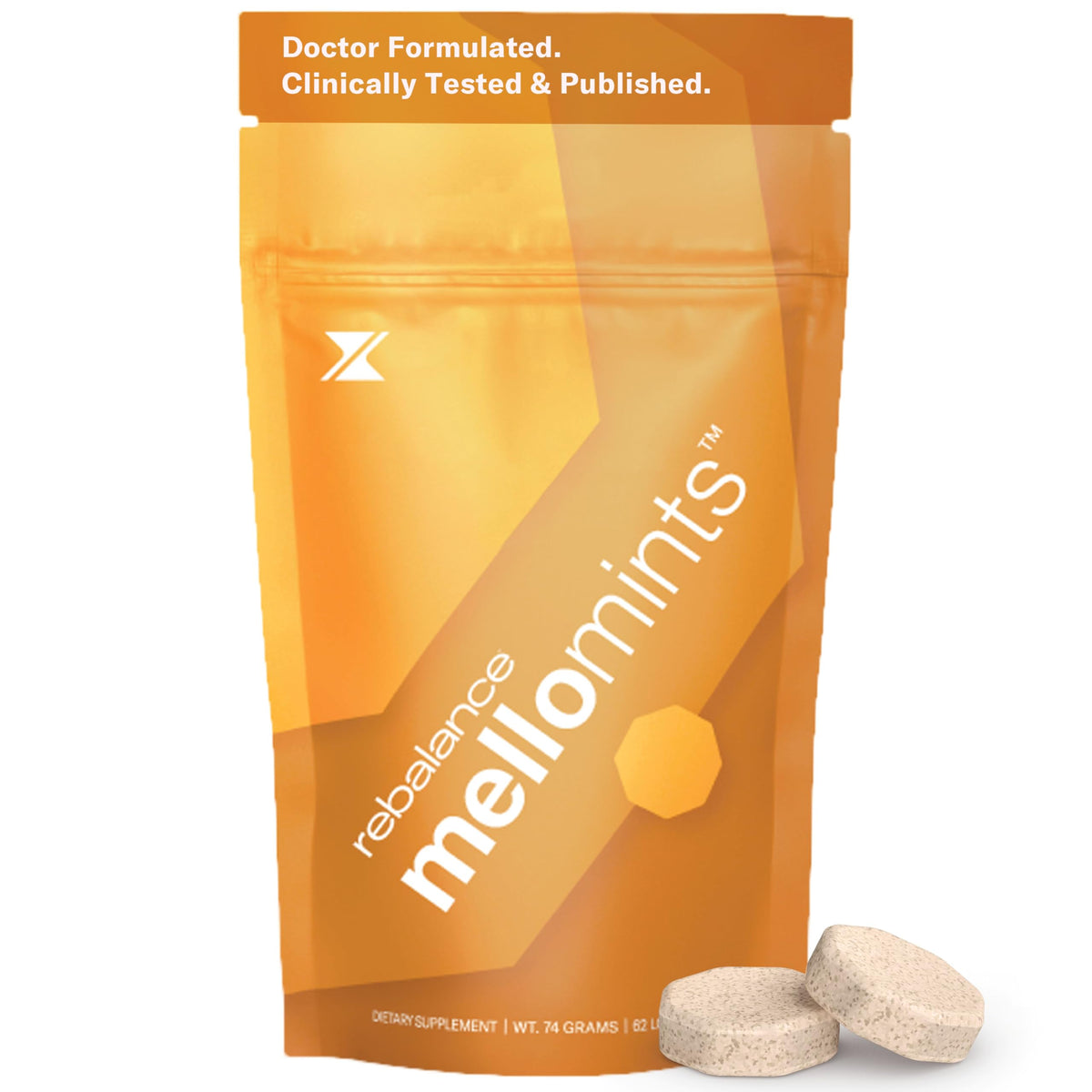 Rebalance Mellomints bonbons à dissoudre, vue de face