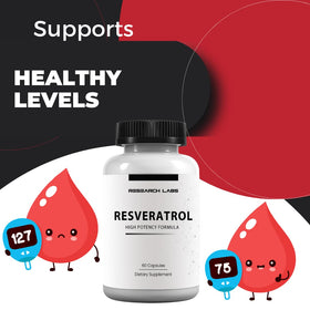 Recherche Labs Resvératrol Micronisé sur une table en bois