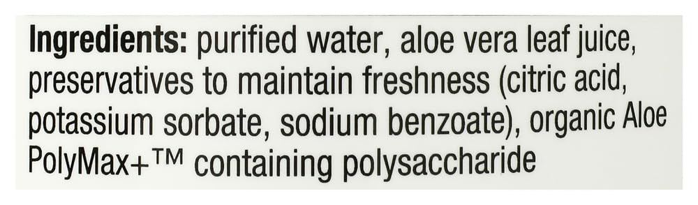 Recommandation d'utilisation du jus d'aloe vera Nature's Way