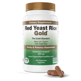 Red Yeast Rice Gold 600 mg 120 capsules végétariennes - emballage avant