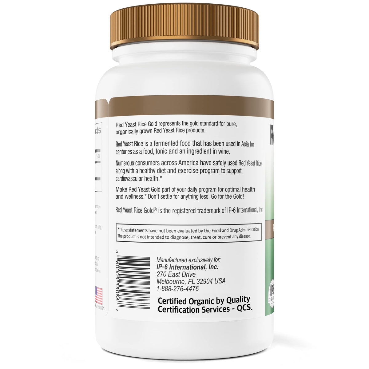 Red Yeast Rice Gold 600 mg capsules - zoom sur le contenu