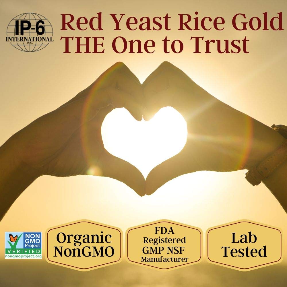 Red Yeast Rice Gold 600 mg - étiquette avec détails du produit