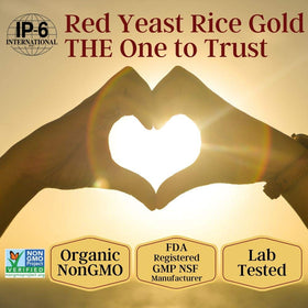 Red Yeast Rice Gold 600 mg - étiquette avec détails du produit