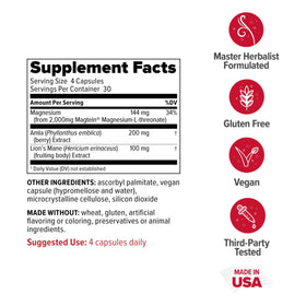 Redd Remedies Brain Awakening, capsules végétales sur fond blanc