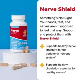 Redd Remedies Nerve Shield, flacon ouvert montrant les capsules à l'intérieur