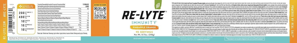 REDMOND Re-Lyte daily wellness mélange multivitaminé ananas orange 308g avec cuillère