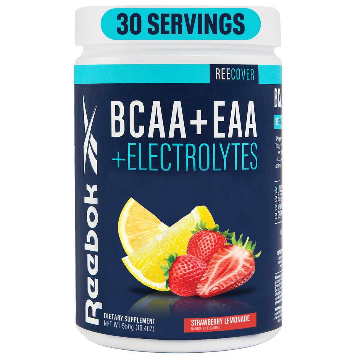 Reebok REEcover BCAA Acides Aminés Électrolytes, vue avant du produit